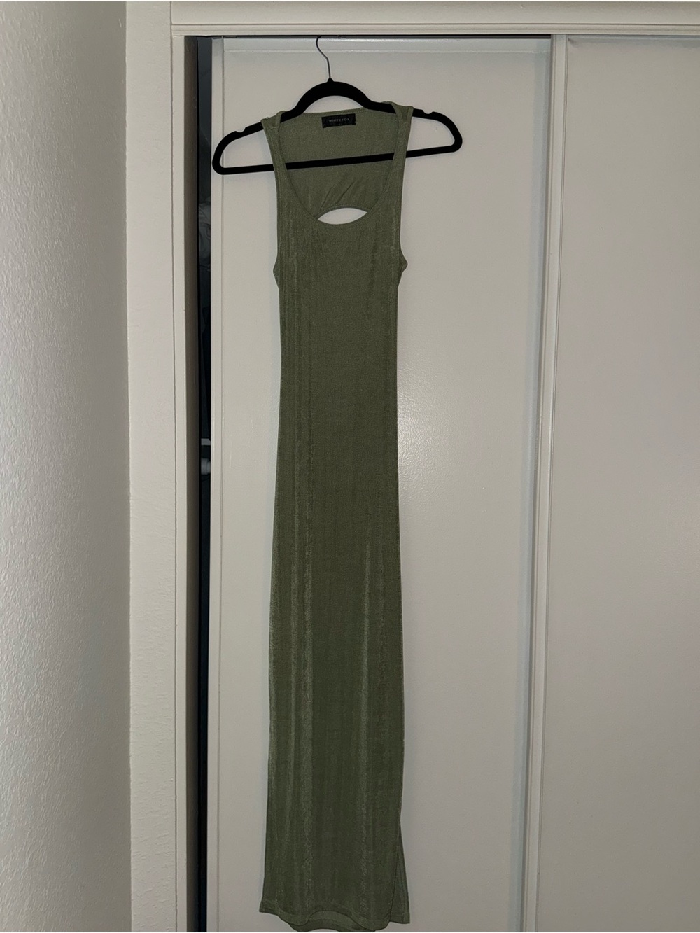 White Fox Boutique Olive Cutout Maxi Dress